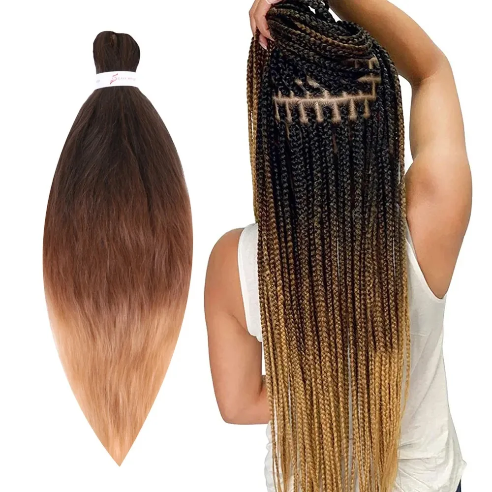 African Fashion 26 Inch Yaki Pre Stretched Braiding for Synthetic Jumbo Braiding Hair Extensions