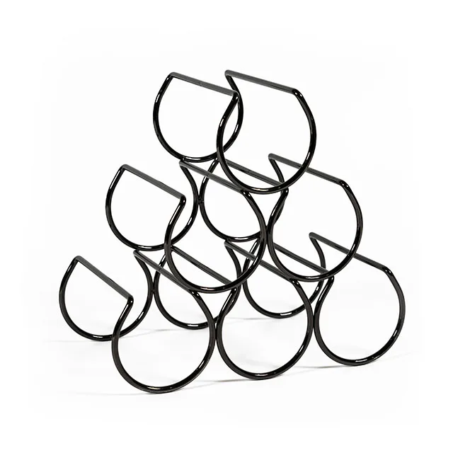 Solid countertop metal wine storage three-dimensional wine bottle rack wall