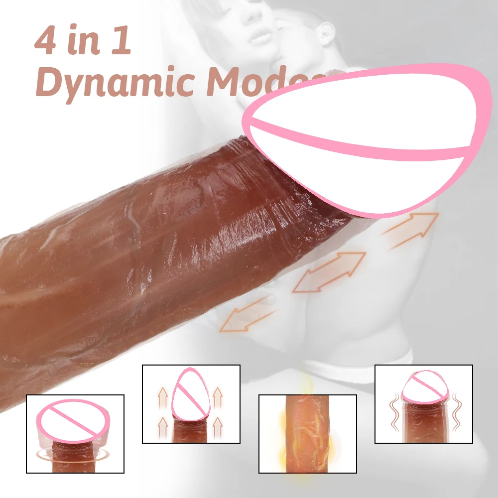 S-HANDE NEW female masturbation RC heating thrusting realistic xxl big liquid silicone dildos vibrator adult sex toys for women