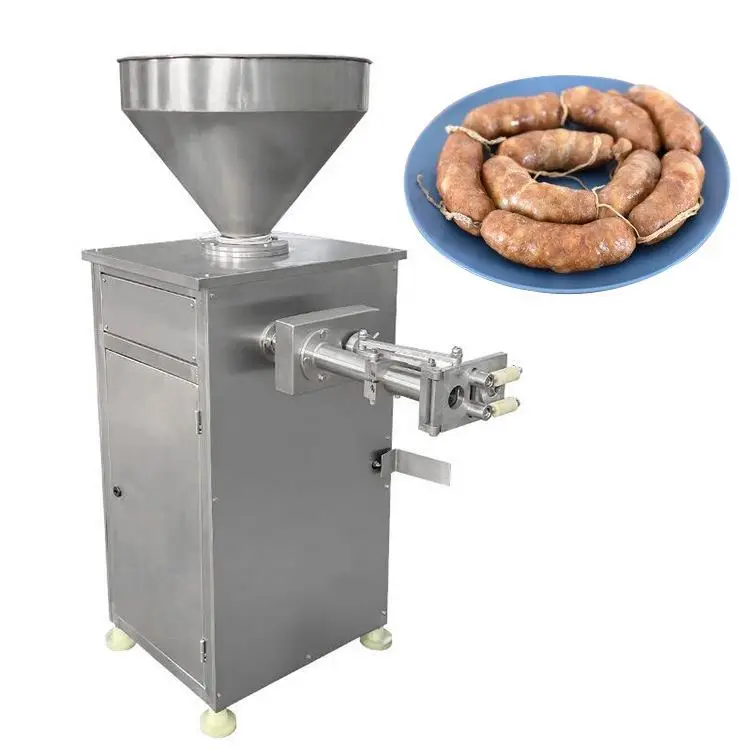 Commercial Ration Electric Pump Meat Grinder Maker Stuffer Long Sausage Filler Filling Machine