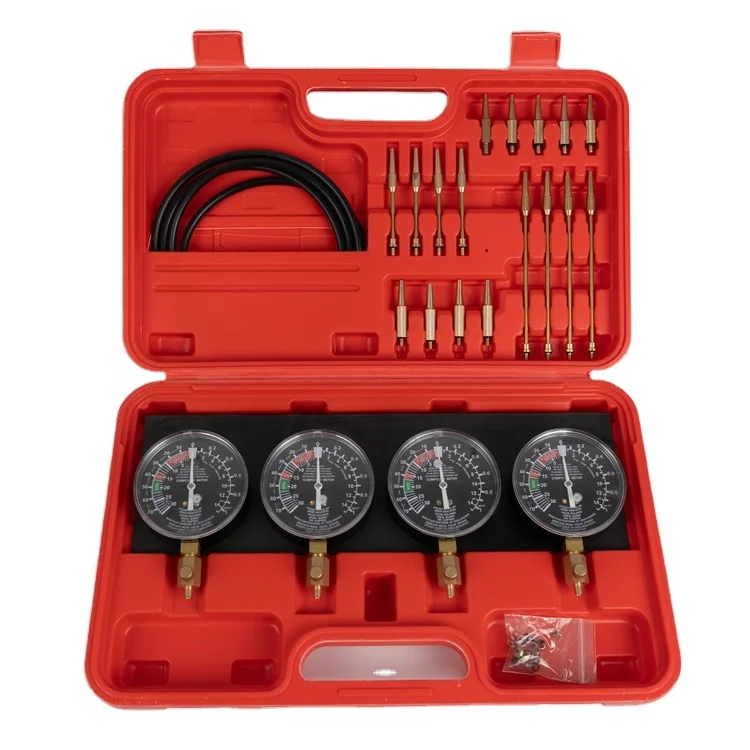Professional Fuel Vacuum Gauge & Engine Testing Kit Fuel Pressure Vacuum Synchronisation Diagnostic Tool Kit