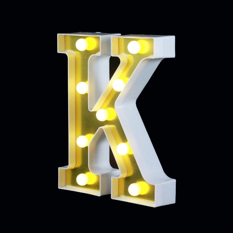 26 English Letter Sign LED Night Light Birthday/Wedding/Party Bedroom Wall Hanging Decor Alphabet Lamp