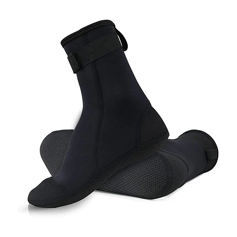3mm Neoprene Diving Socks Black Wetsuit Socks Sand-Proof Scuba Snorkeling Fins Socks for Swimming