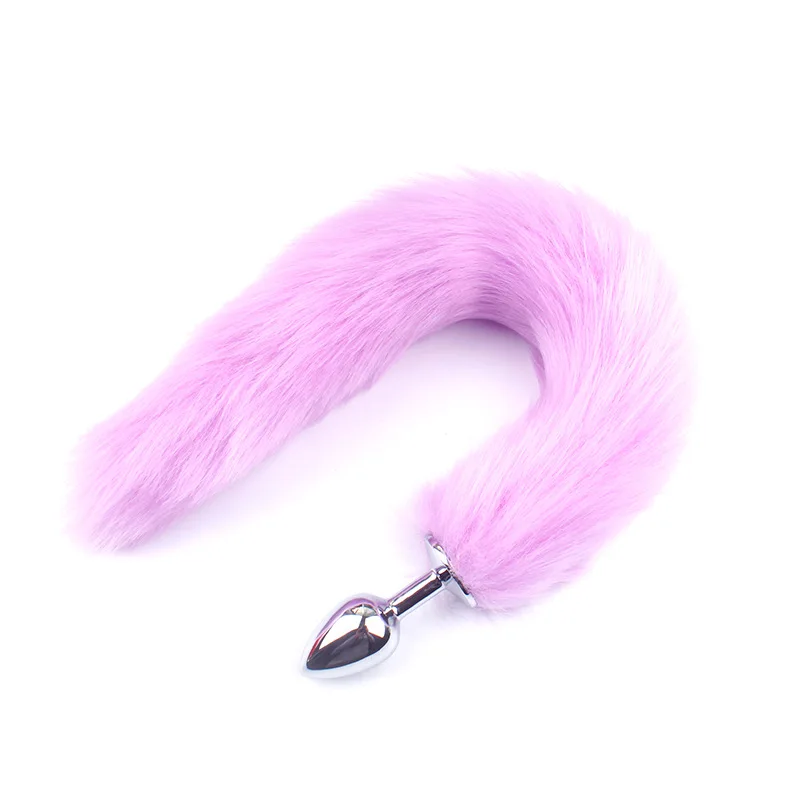 Factory Direct Adult Products Metal Artificial Animal Fur Tail Anal Plug