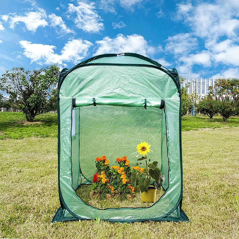 Factory Custom Wholesale Indoor Outdoor Gardening Plant Pop Up Greenhouse Tent with PE Mesh Cloth Cover for Protecting Plant