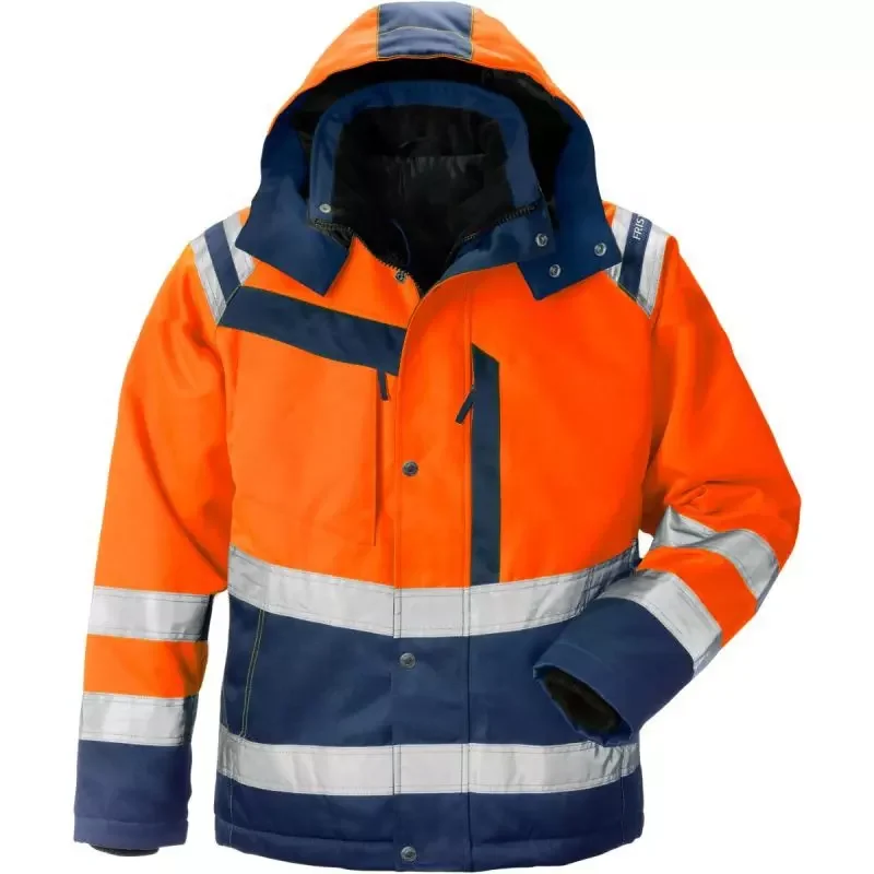 Winter Waterproof Windproof Thick Clothing Coat Mechanical Men Hi Vis Custom Construction Workwear Reflective Safety Work Jacket