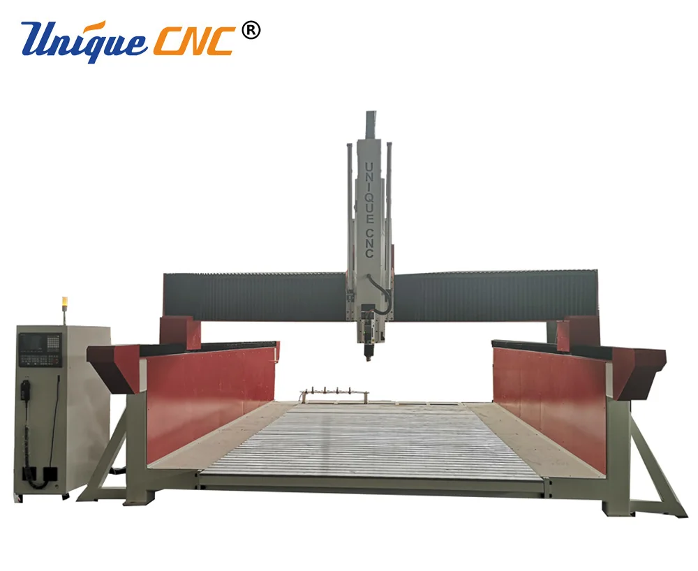 Swing head and rotary axis 4axis cnc milling machine for styrofoam eps fiber statues sculpture