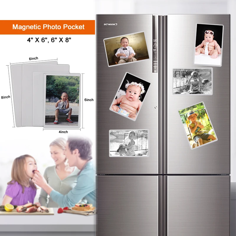 UCI Wholesale Removable Photo Frame New Design Reusable PVC Photo Card Holder Peel and Stick Photo Pocket With Custom