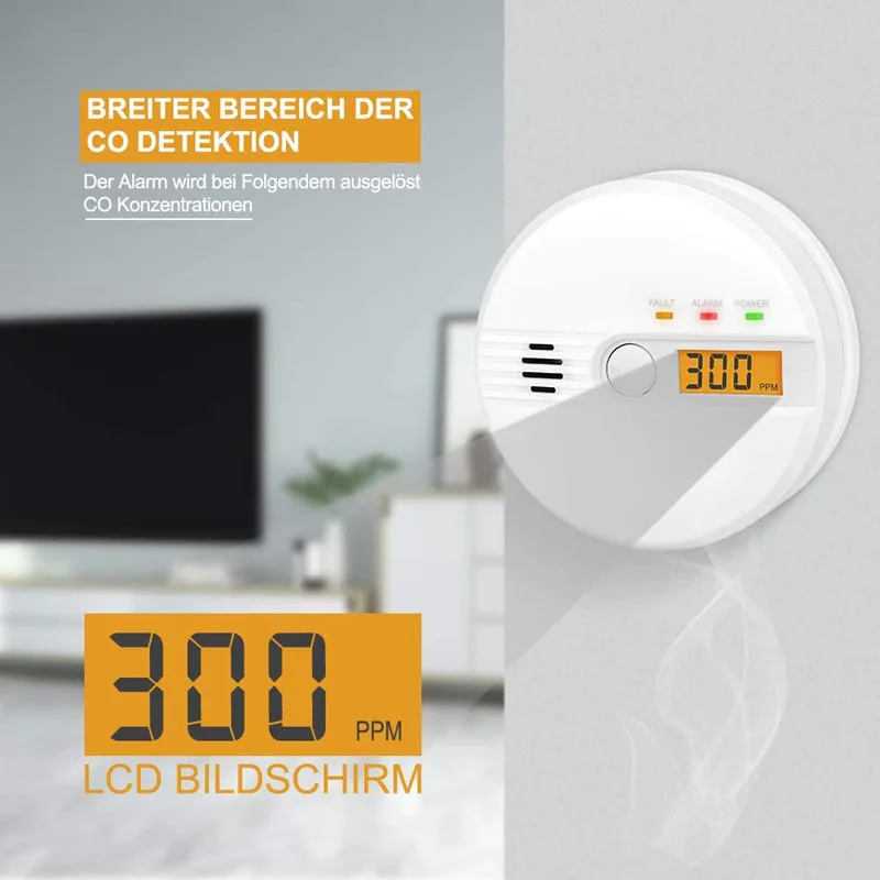 15 years factory Smart home carbon monoxide sensor alarm