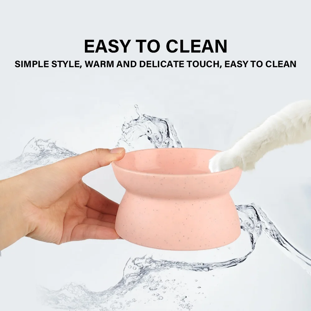 Factory Wholesale Color Box Packaging 15 Degree Tilted Pet Drinking Bowl Raised Cat Food Bowl