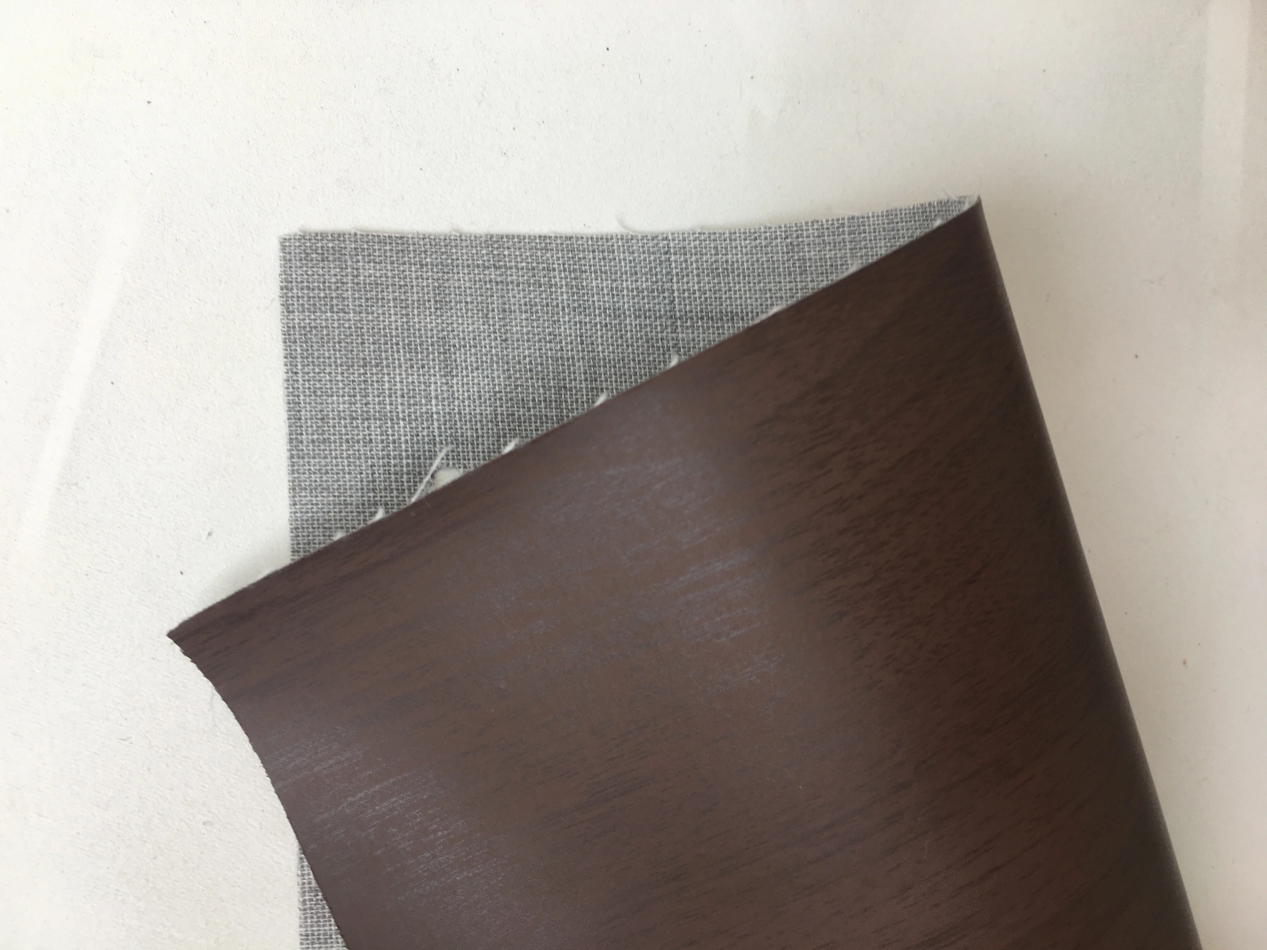 Wood grain PU leather printed PU leather furniture leather material for sofa