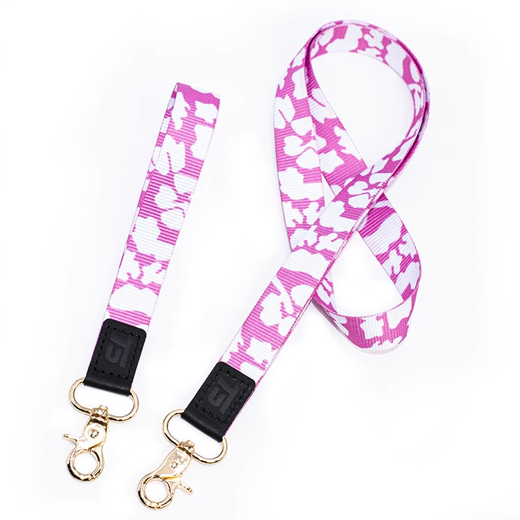 Product heat transfer polyester fabric custom usb keychain anime lanyard keychain lanyard