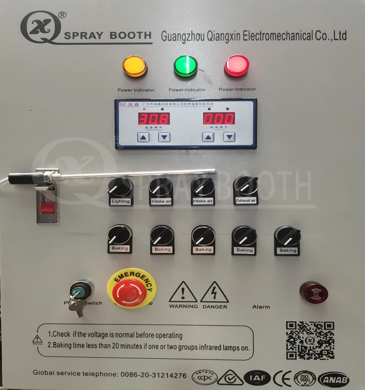 Industrial large bake oven room box car lighting spray paint booth equipment
