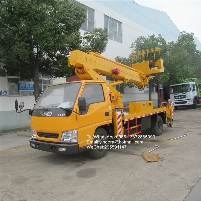 JMC 6 wheeler 18m 20m 22m 26m 28m Китай гидравлический телескопический ковш телескопическая платформа для авиационной работы