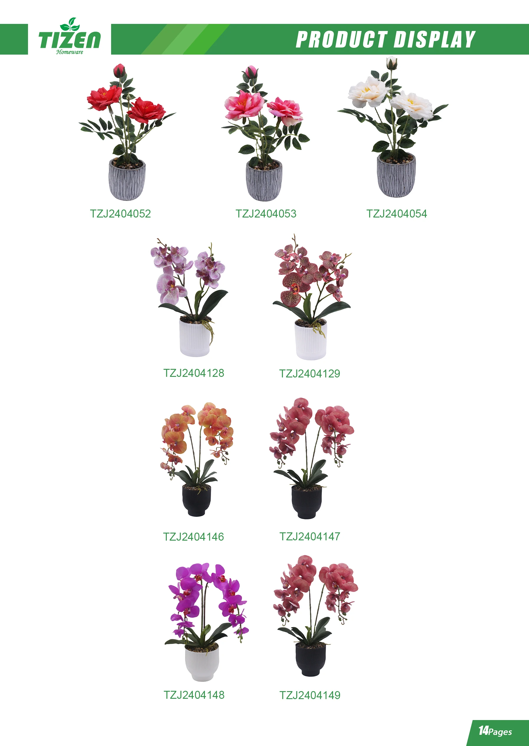 Tizen New Modern Indoor House Decor Simulation Butterfly Orchid Bonsai Artificial Flowers Green Plants Potted