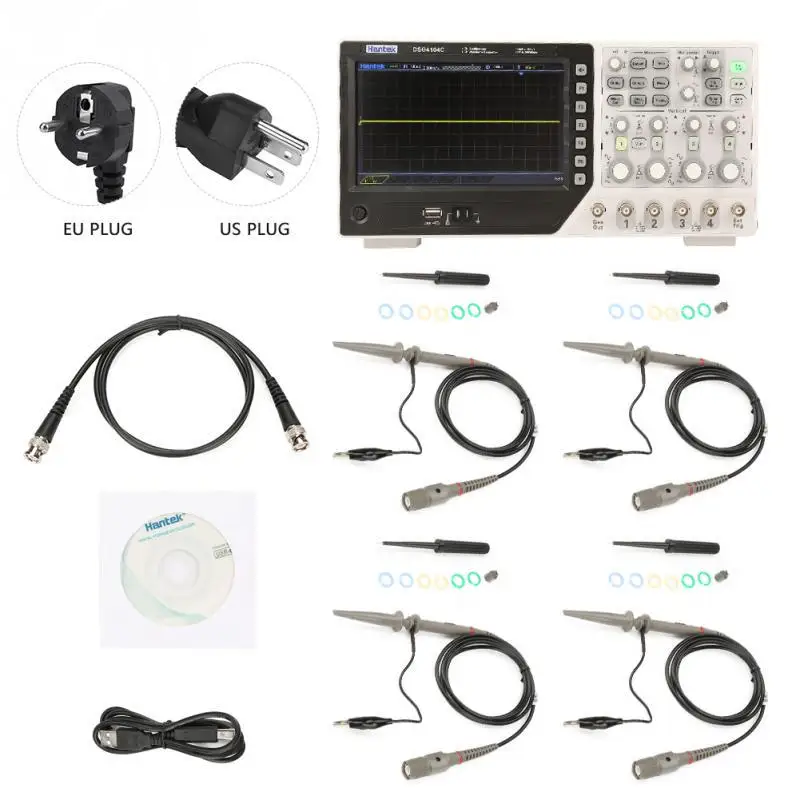 Oscilloscope Dso4104c 4 Channel Digital Oscilloscope With Signal Source 100mhz Oscilloscope Dso4204c