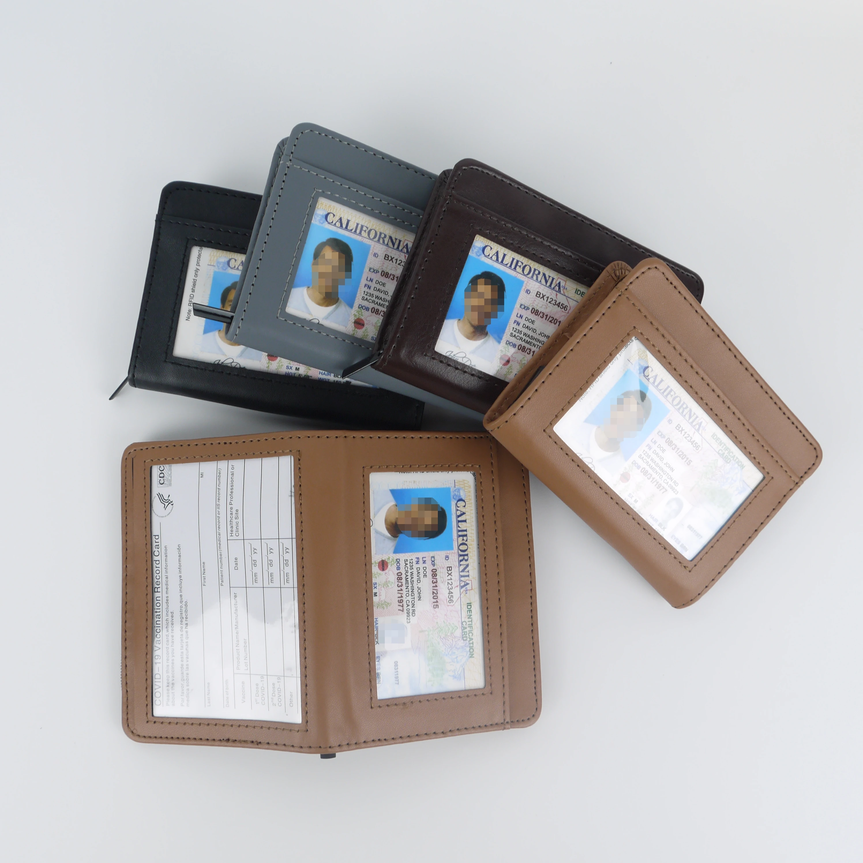 RFID Blocking Card Holder Wallet PU Credit Card Holder Protector Wallet for Men