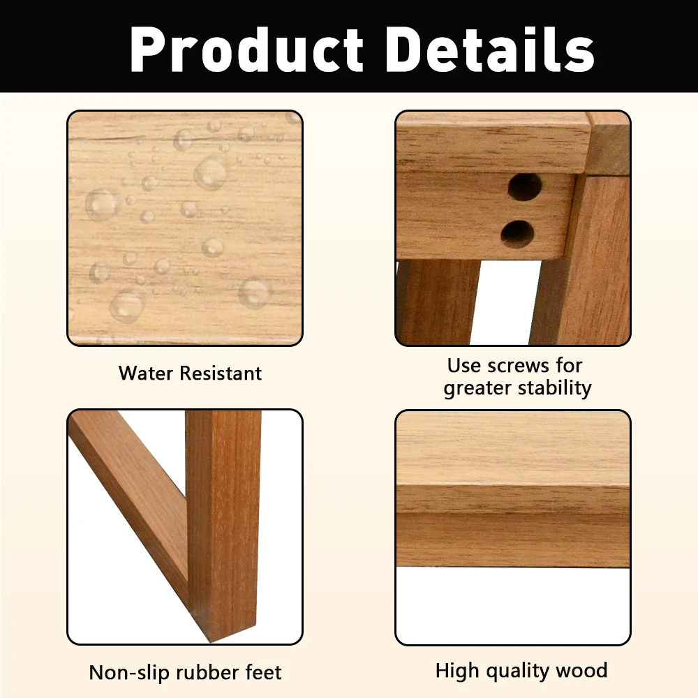 Новое поступление роскошная деревянная Водонепроницаемая ванна современная мебель для ванной комнаты из тикового дерева и бамбука подставка ног