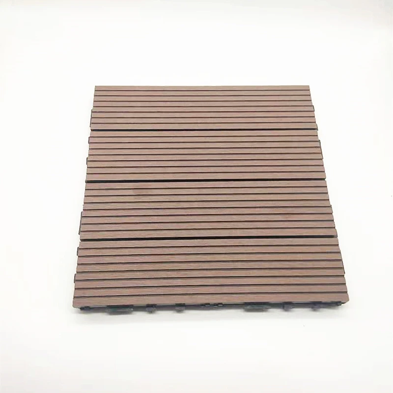 Exterior composite pvc diy wpc decking floor tiles patio deck tiles