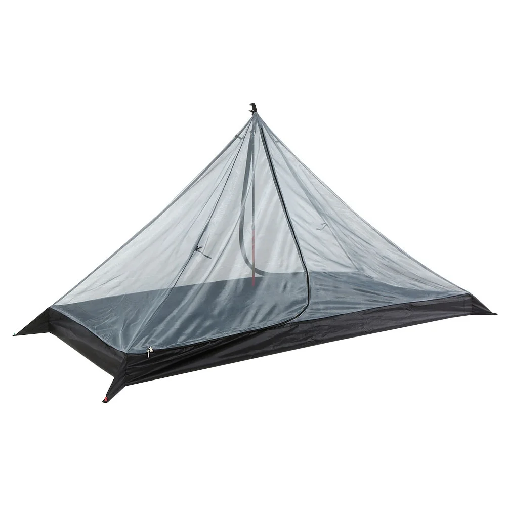 MCETO Outdoor Lightweight Summer Mosquito Net 1 Person Pyramid Inner Mesh Tent Without Pole Use Walking Stick Set Up