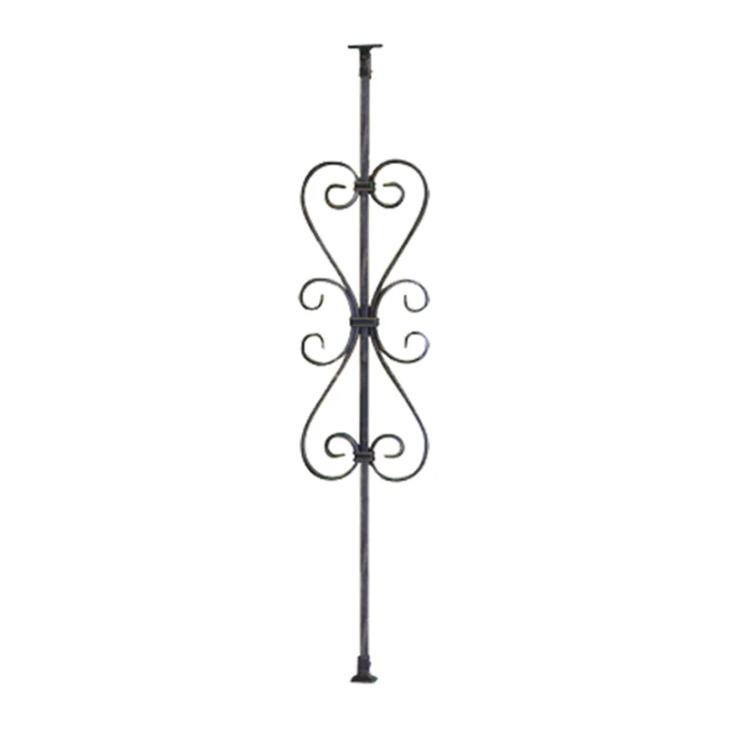 Favourable price popular iron grill design for balcony laser cut staircase handrail wrought iron fence railing