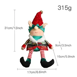 Factory OEM ODM christmas plush elf christmas hanging decoration plush toy