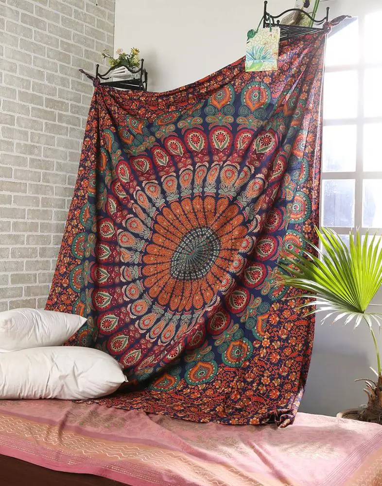 Hot sale Vintage round paisly pattern tapestry for wall hanging decoration