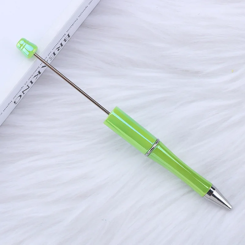 UV printing wholesale blank bead plastic ballpoint DIY personalized pen for diy accessories