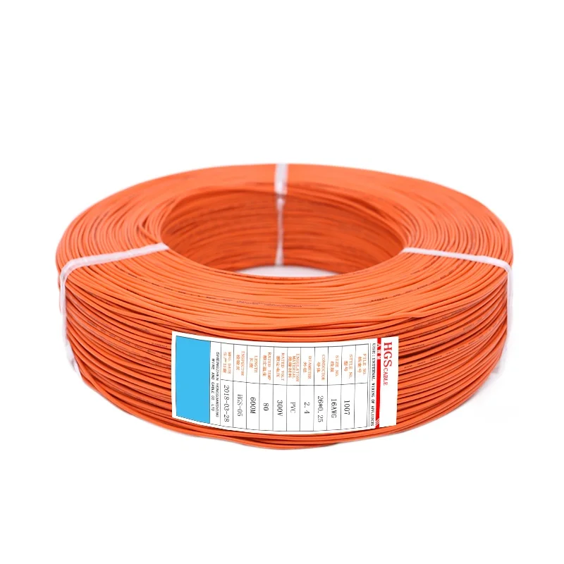 1007 22Awg Motor Wire Winding Wire PVC Insulated Copper Wire