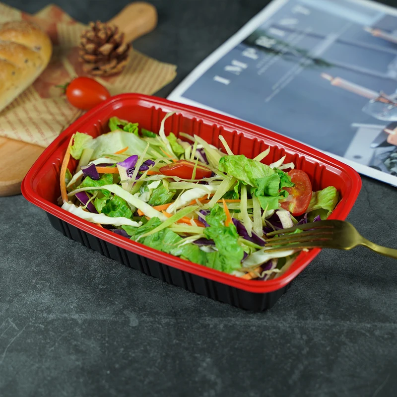 wholesale Vegetables and fruit packing box recycle food plastic lunch container factory sales