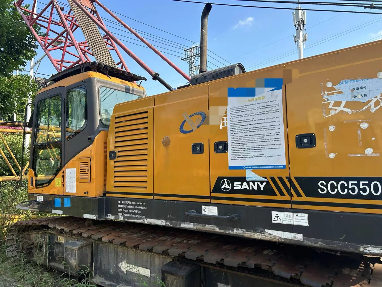 USED   CRAWLER  CRANE    55T  SANY  CRAWLER  CRANE  55T    SCC550C  CRAWLER   CRANE   55T MADE IN CHINA CRANE 55T