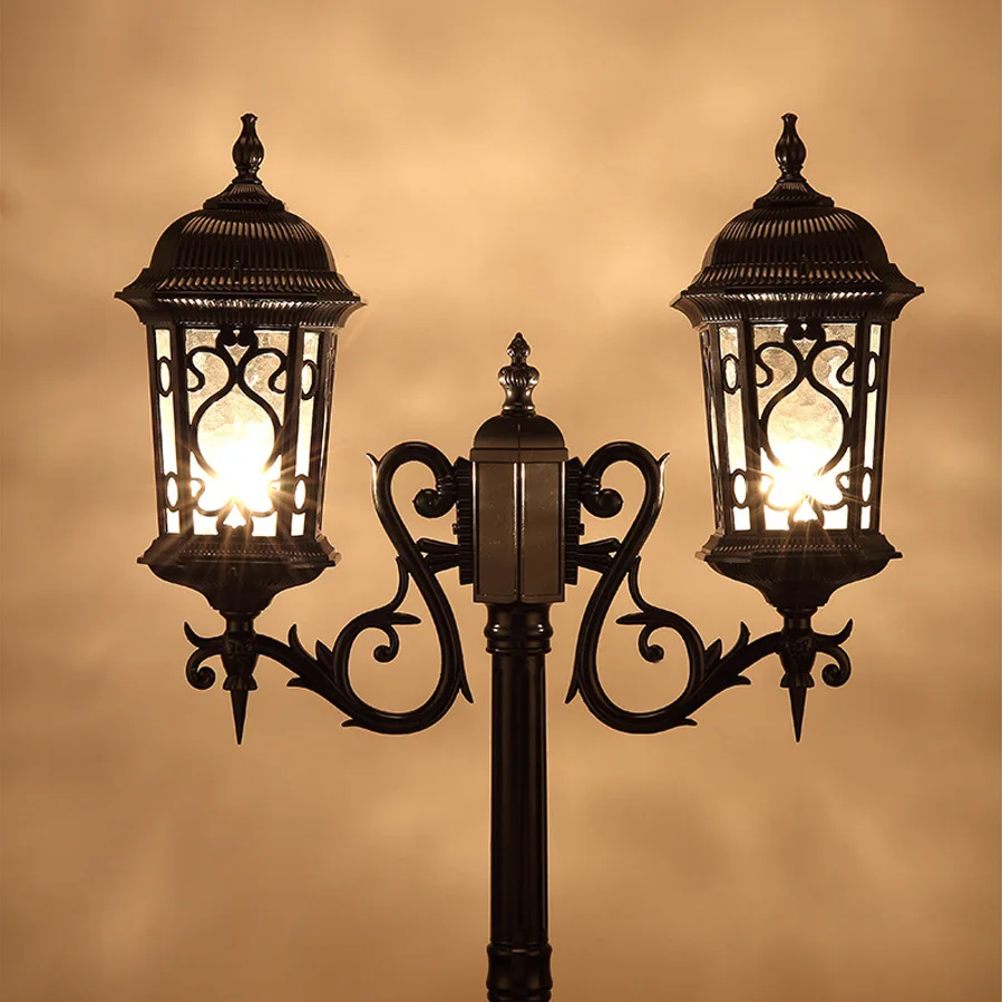 2m 2.5m 3m IP65 E27 Outside Led Garden Lamp Outdoor Aluminium Led Lawn Lamp 220v Bollard Garden Light Pathway Lighting