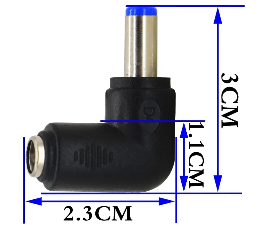 90 Degree Angle DC5.5x2.1mm Male to Female Adapter 5 Volt DC Barrel Power Jack Charging Cable Connector for Tablet