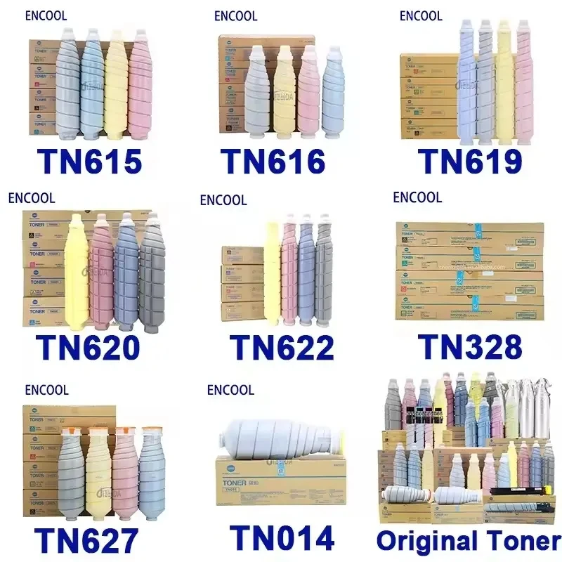 Тонер-картридж Konica Minolta Tn619 Tn620 Tn622 Tn627 Tn015 Tn321 Tn328 Tn512 Tn616
