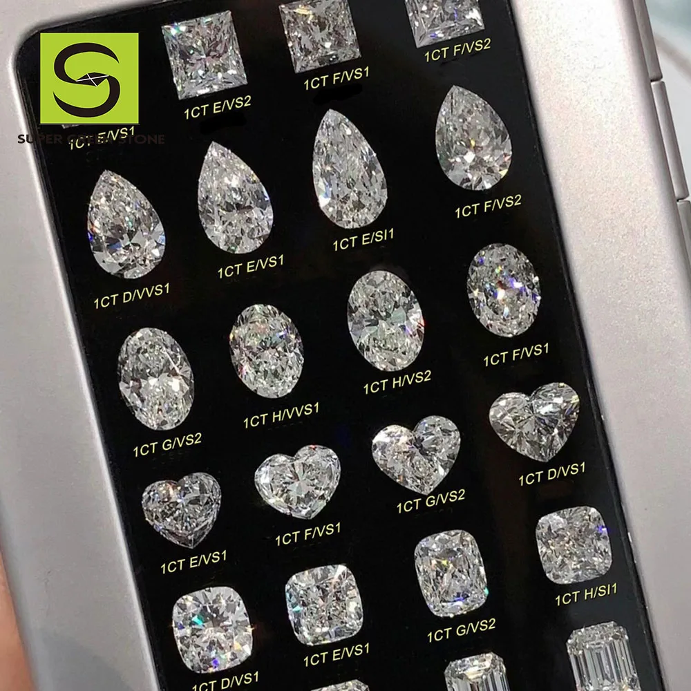 SuperGS Wholesale IGI GIA Certificate 0.5 Carat Artificial Cultivation Synthetic VVS Diamond Stone HPHT CVD Lab Created Diamond