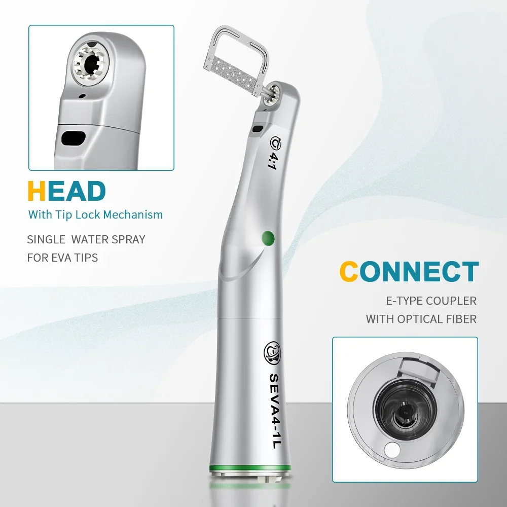 Стоматологический ортодонтический контругловой оптический наконечник 4:1 низкоскоростной вертикальной межпроксимальной эмалевой зачистки SEVA4-1L серии улыбок