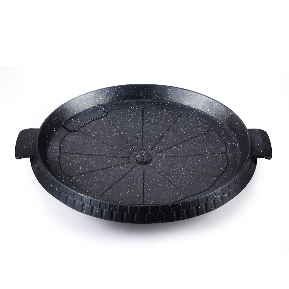 12inch Round Non-stick Korean BBQ camping stove Flat Plate Gas Grill Hot Sale Portable Aluminum Home Kitchen Appliance 30cm