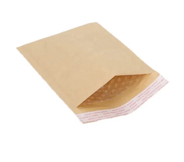 Natural Kraft Bubble Mailers With Self Sealing Tear Resistant For Small Business