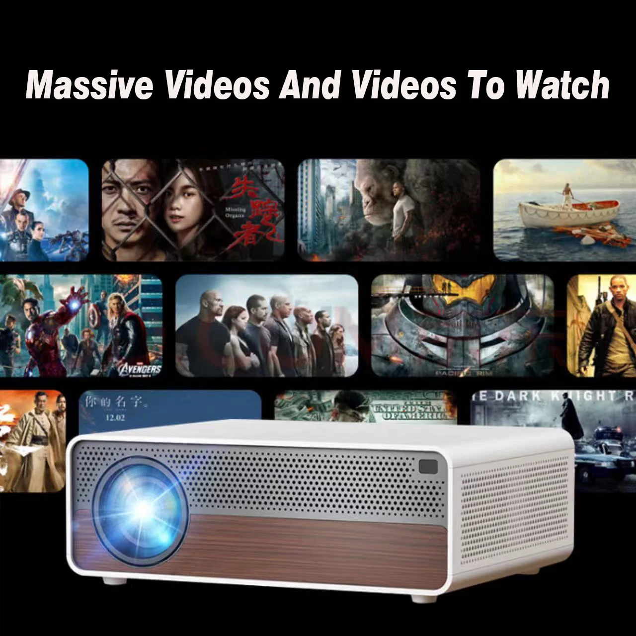 Best Price ZAOLIGHTEC A40 Full HD 1080P LED LCD Video Smart Portable Home Theater Cinema Projector
