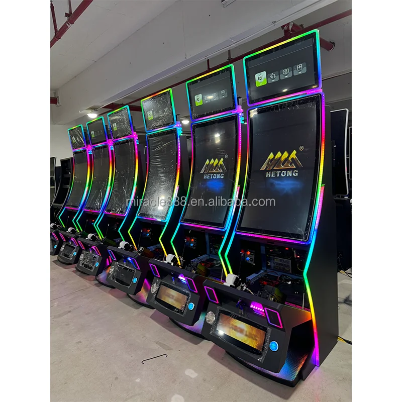 Miracle 2024 New Luxury Skill Game Machine 43 Inch Curved 3M Touch Screen Vertical Arcade Cabinet Fire Game