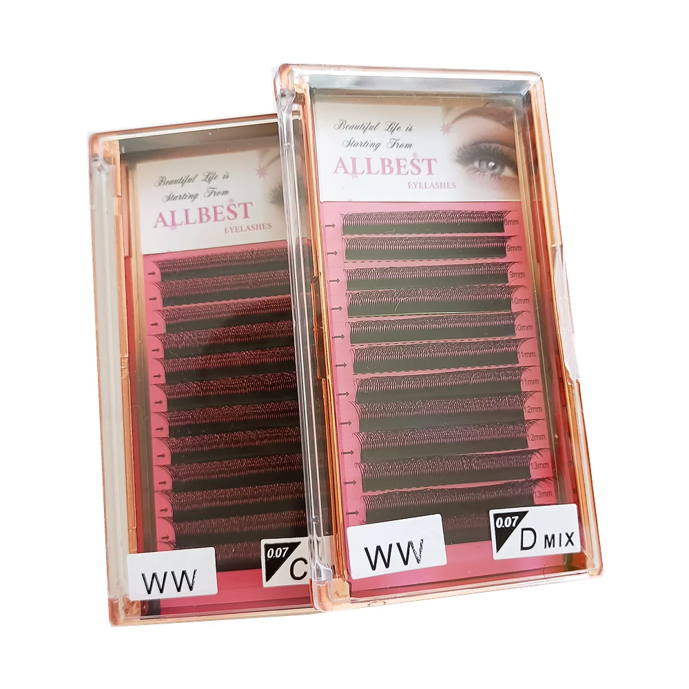 Factory Price Eyelash extensions W shape eyelash lash eyelash extensions 0.07mm c D curl with private label