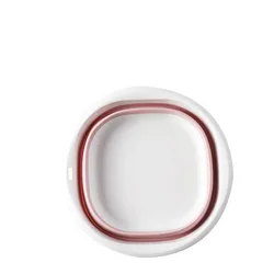 Multifunctional silica gel mobile outdoor plastic large and small folding washbasin