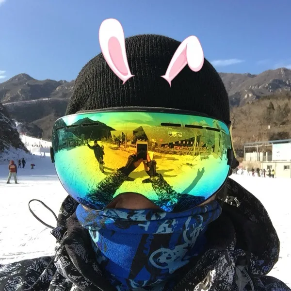 Wholesale 100% Uv 400 Protection Anti Fog Over Glasses Snowboard Goggles Ski Goggles Pro For Women Men