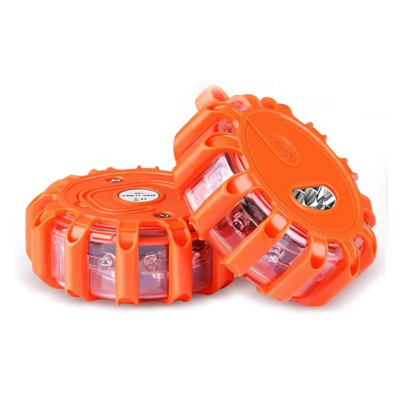 Multi-functional Wholesale 2*AAA dry battery 9 led modes road traffic flares flashing warning light with