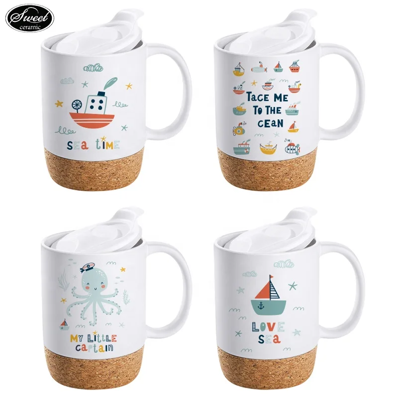 Custom Cork Base Ceramic Coffee Mug Wholesale Stoneware With Lid With Logo Supplier Manufacturer Tea Porcelain Mugs Matte Black