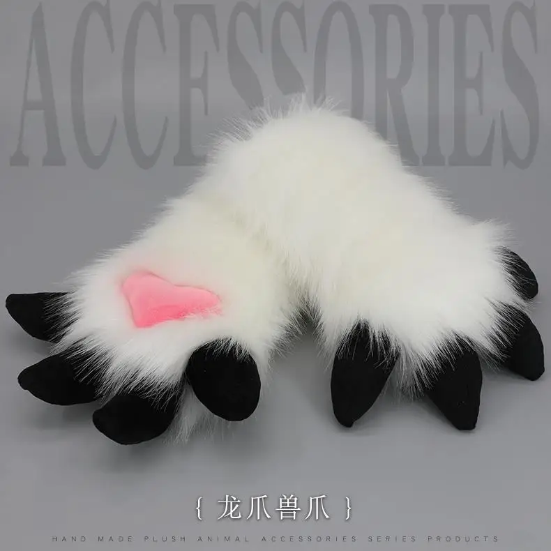 Handmade cute fursuit animal costume props cartoon dragon claw gloves