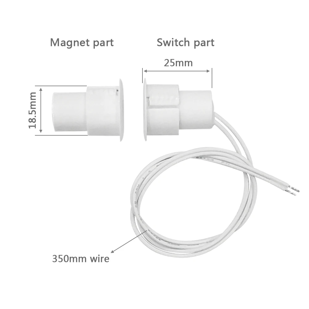 recessed mounted metal door magnetic contacts MCS-36