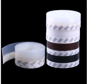Transparent silicone rubber door seal 3m tape