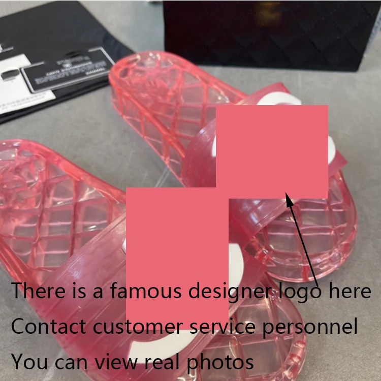 Designer Slippers 2021 Designer Brand Shoes Slippers Transparent Crystal Jelly Slippers