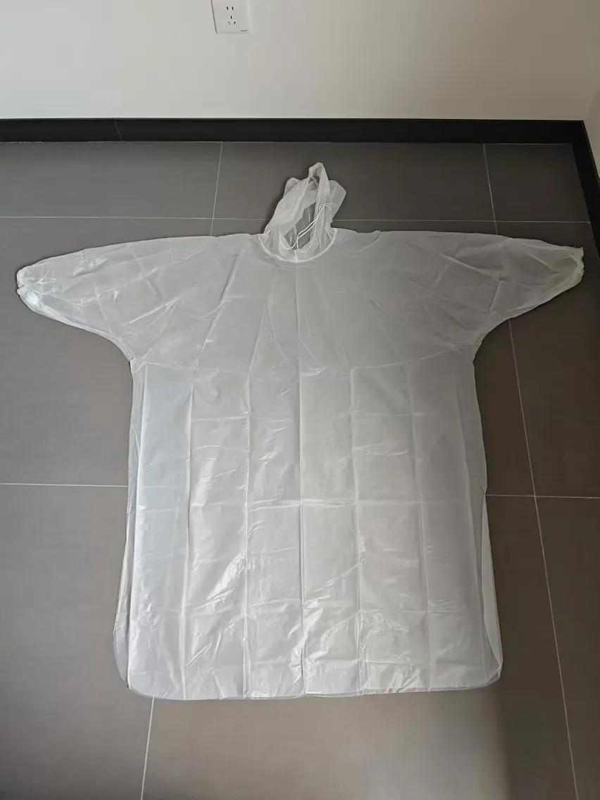 EN13432 bio degradable corn starch PLA plastic disposable promotional compost raincoat poncho